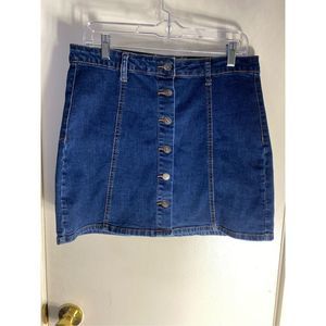 Blue Jean Button Up Mini Skirt - excellent condition